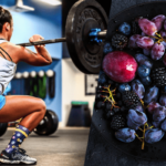 Athlete and fruits