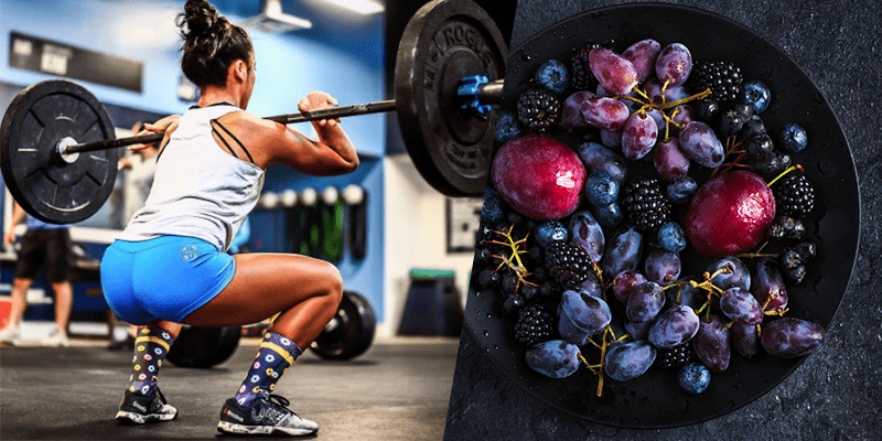 Athlete and fruits