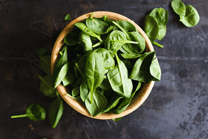 superfoods spinach bowl of leafy greens