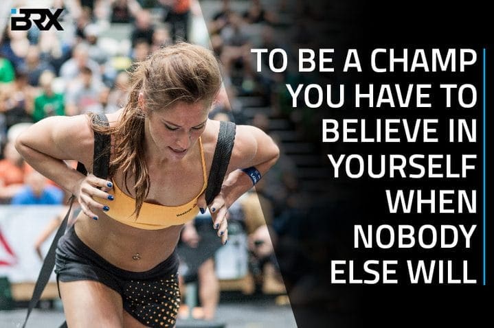 crossfit quotes female crossfitter drags sledge 