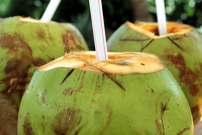 superfoods coconut water straight from the shell