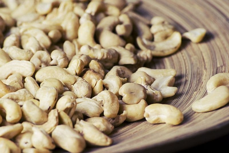 cashew nuts in a bowl eating right