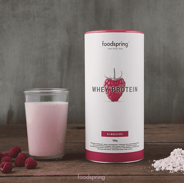 foodspring nutrition raspberry whey protein