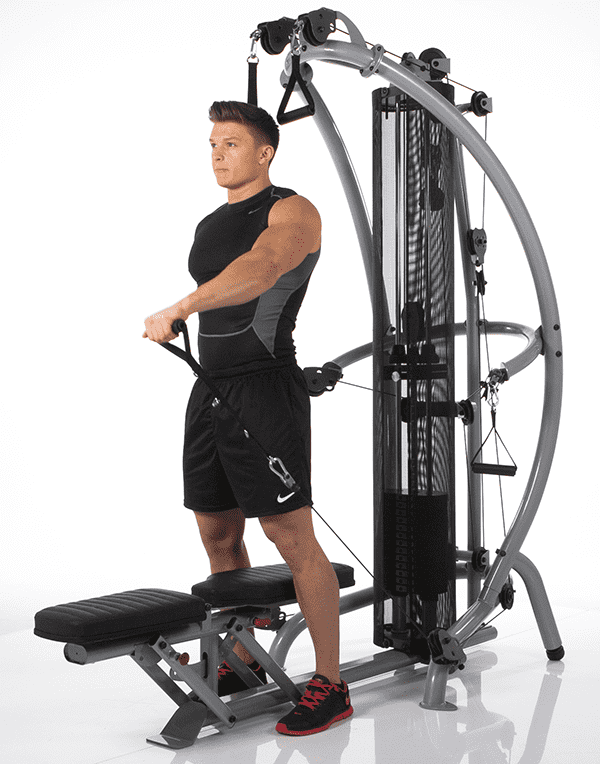 cable exercises on hammer machine