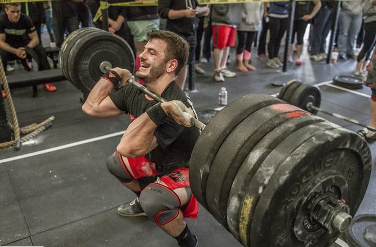 mat fraser squat clean in crossfit workout