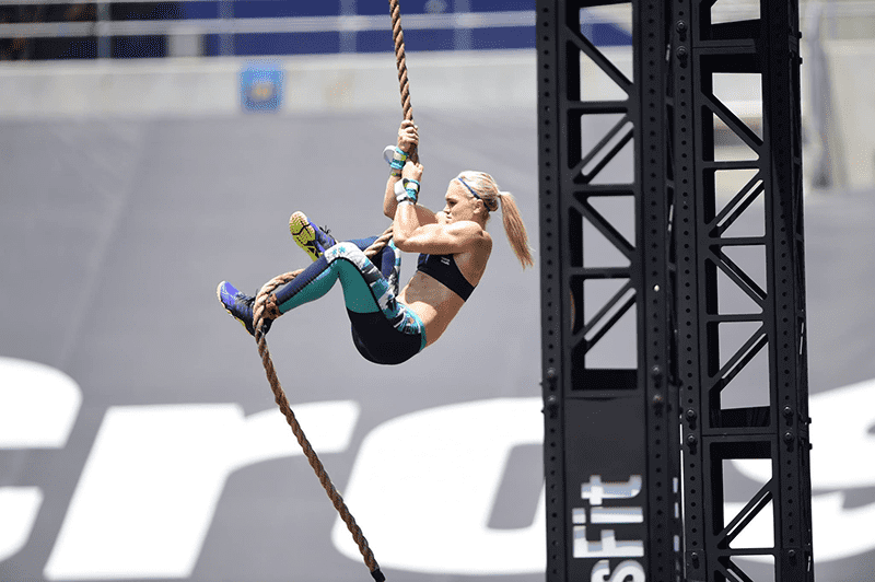 crossfit games photographs katrin davidsdottir rope climbs