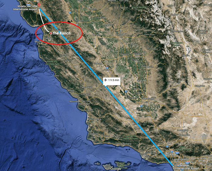 map of plane ride