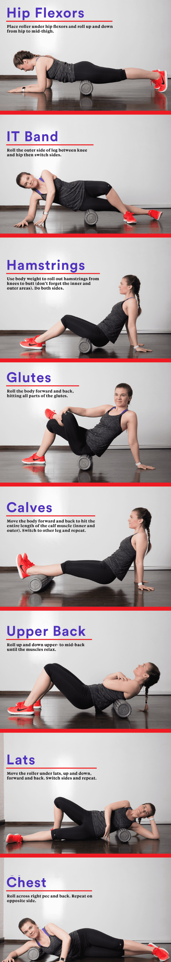 Foam roller discount exercises for legs