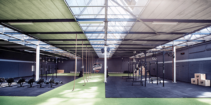 interior view of the mobilis crossfit box