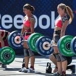 Crossfit women deadlifting at Crossifit games