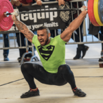 Snatch olympic lifting technique crossfit male athlete