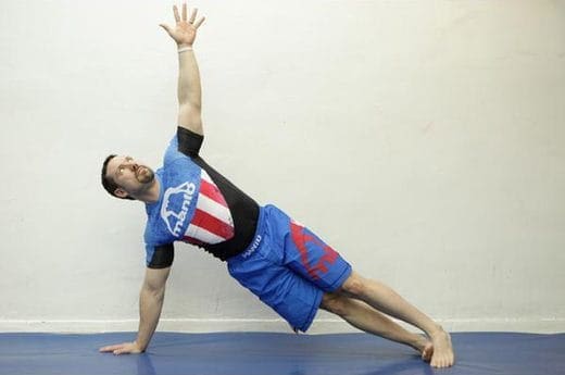 warrior press up exercise