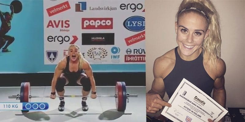 Sara Sigmundsdottir weightlifting