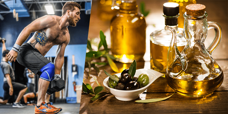 athlete and olive oil