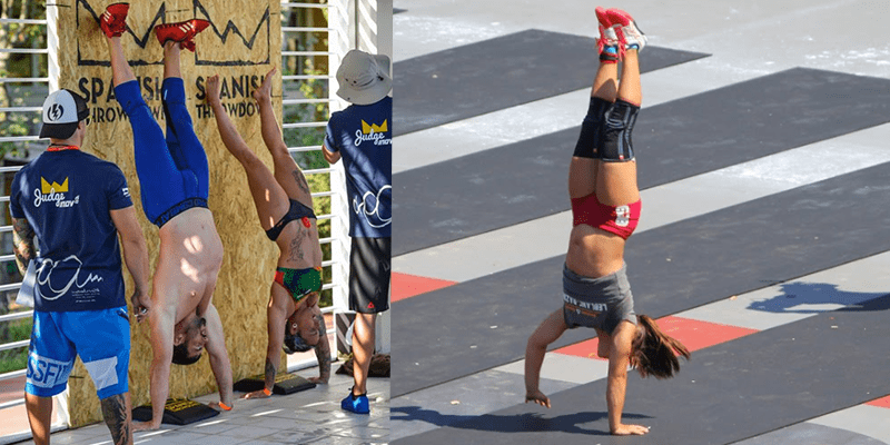 athletes doing handstand and handstandwalk