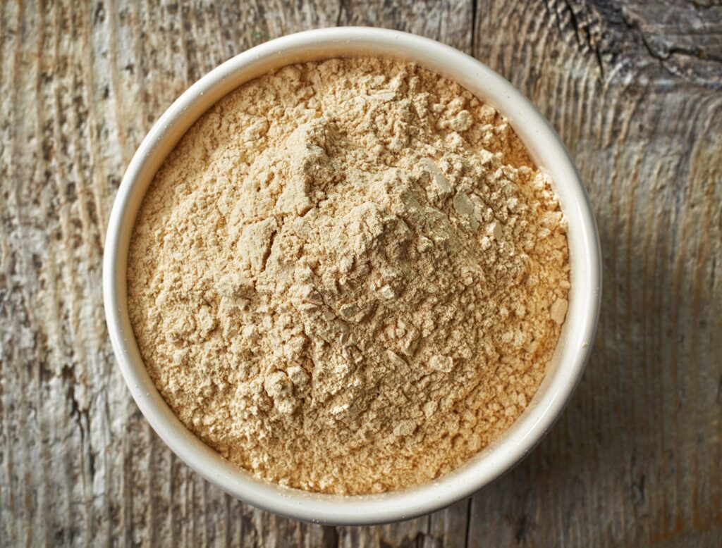 bowl of maca powder