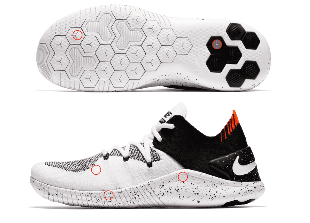 nike shoes with hexagons on the bottom