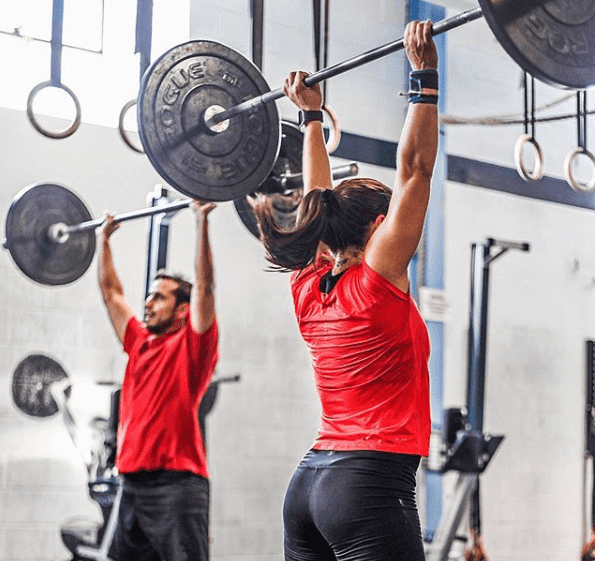 Athletes Jerk lift