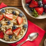 Healthy Homemade Oatmeal with Berries for Breakfast