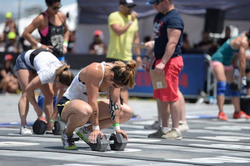 Dumbbell Shoulder Workouts at the CrossFit Games tire athletes out