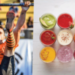 Athlete and smoothie