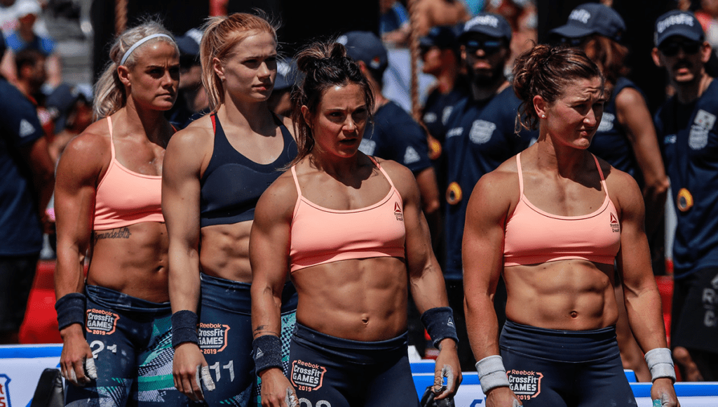 great athletes with six packs on show at the crossfit games How to Get Rid of Love Handles Fat
