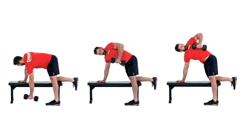 dumbbell plank row