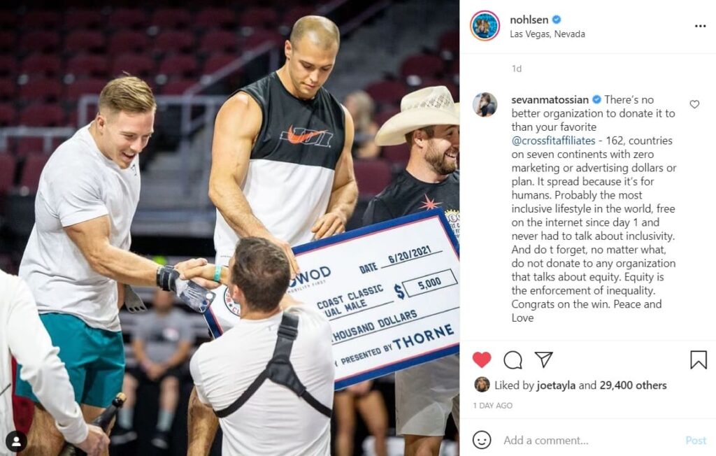 Make Wods Great Again Has Epic Comeback After Sevan Matossian Complains About Noah Ohlsen S Donation Boxrox