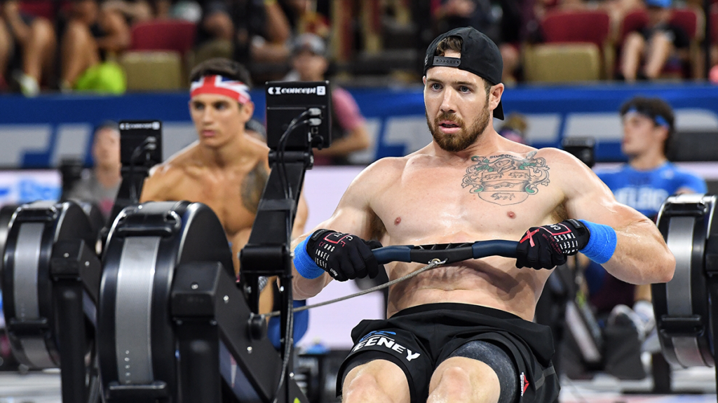 Sean Sweeny during Rowing WODs at the CrossFit Games