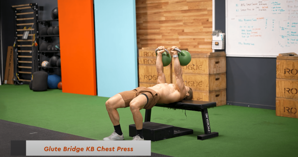 Glute Bridge KB Chest Press