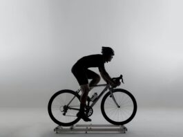 athlete does effective indoor static bike workouts