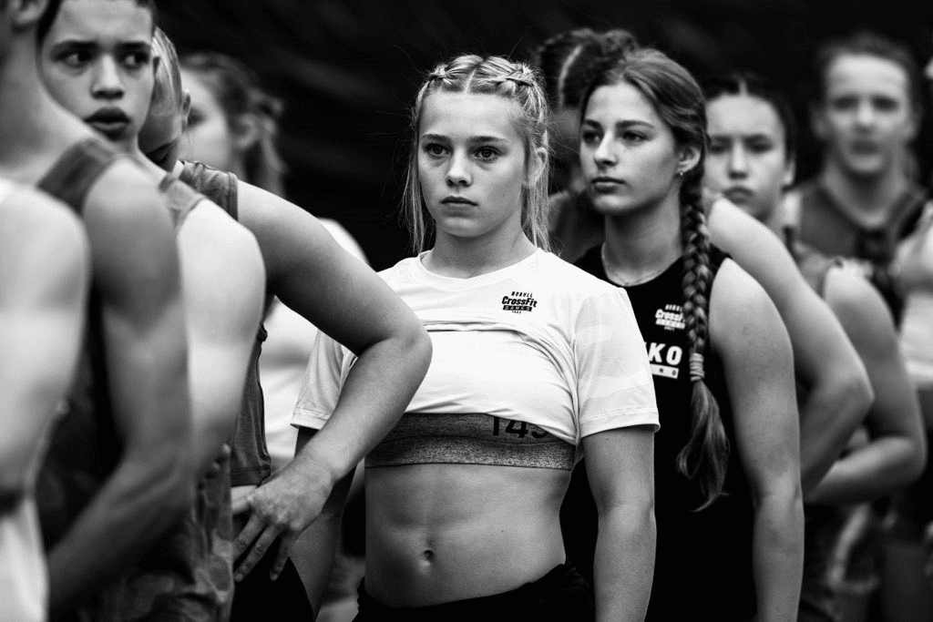 teen athletes queue up at CrossFit Games