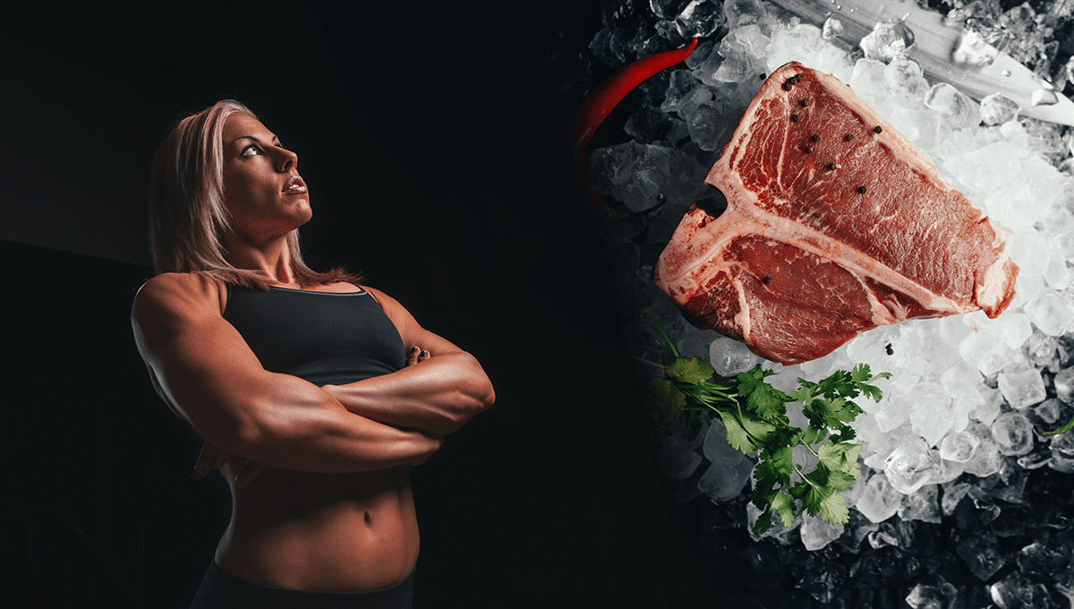bodybuilder and red meat
