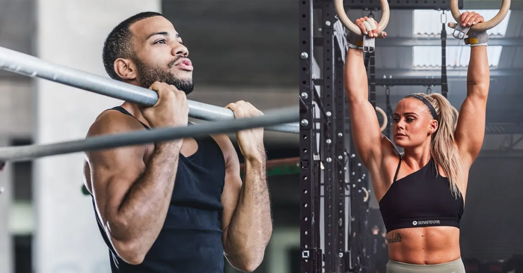 Athletes-doing-Chin-Ups How to Build Big Biceps with Bands