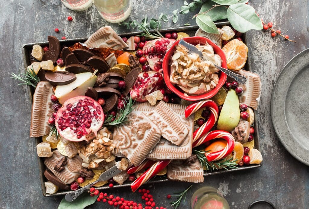 vegetarian foods for christmas dinner platter