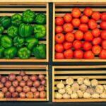 assorted vegetables in crates
