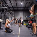 NOBULL CrossFit 2022 Open, 22.3, CrossFit Botany athletes do thrusters