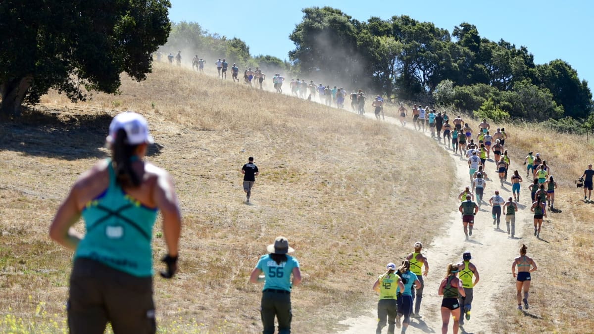 athletes run outdoors to test endurance