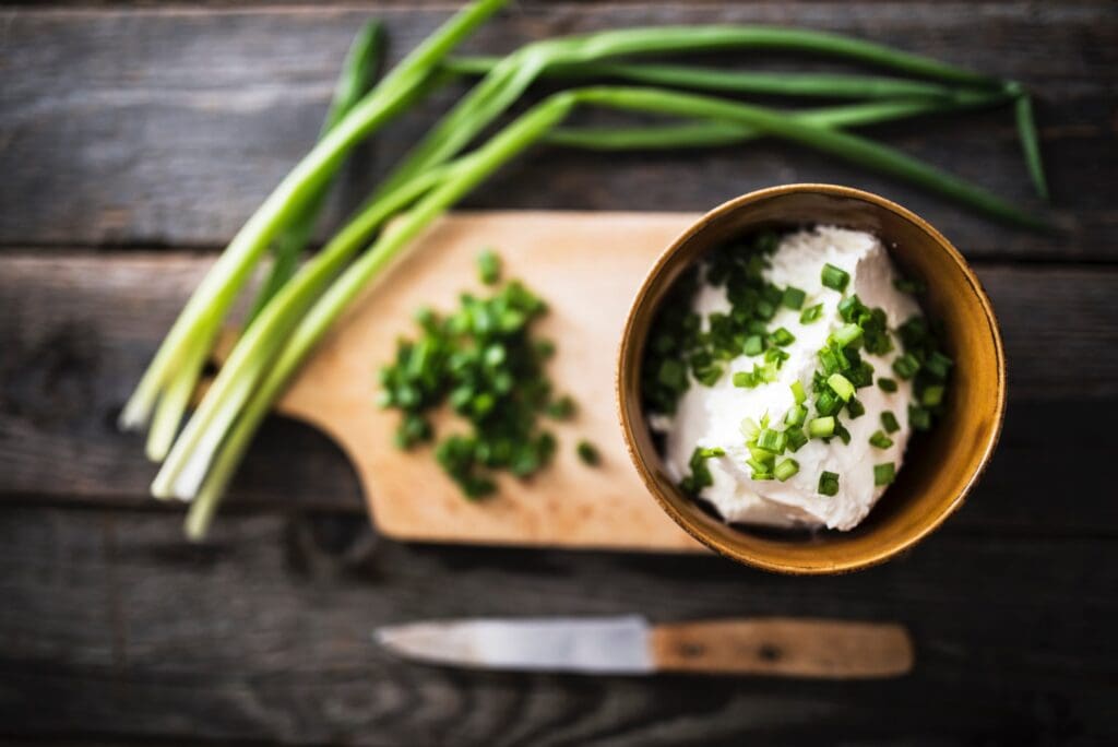 ricotta cheese with chives
