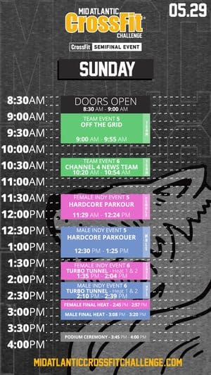 MACC schedule Sunday