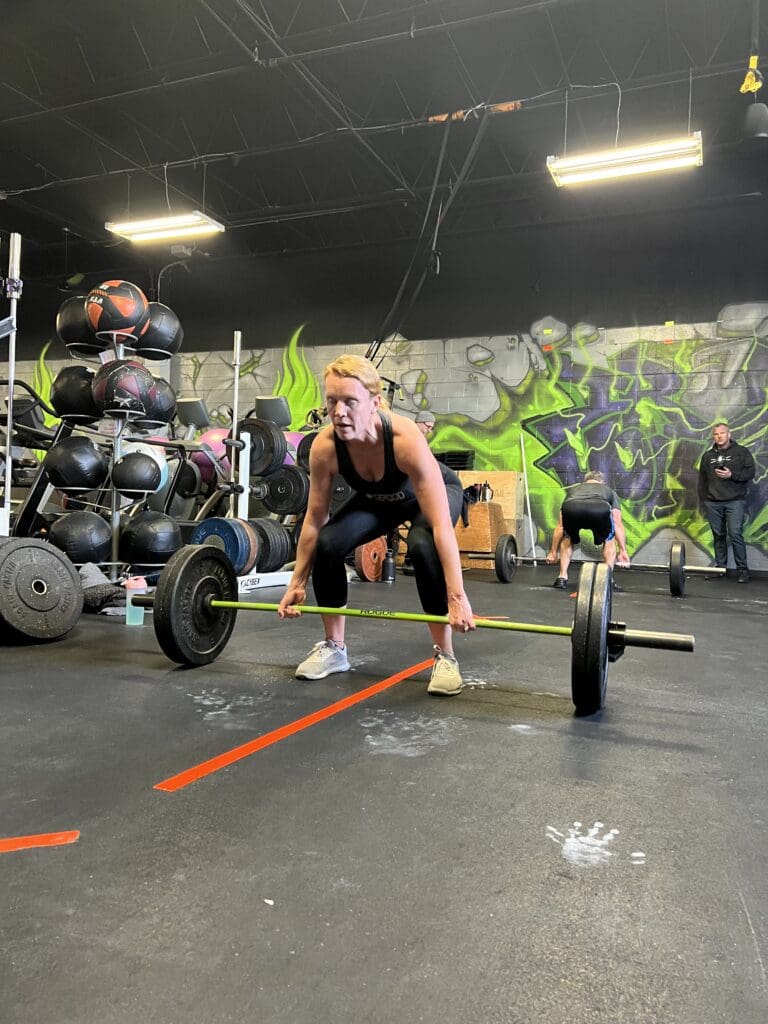 athlete about to deadlift