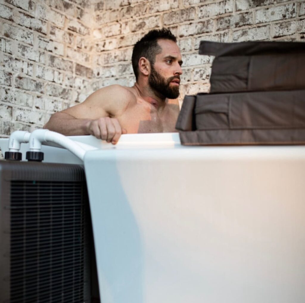 Rich Froning recovers in his cold plunge