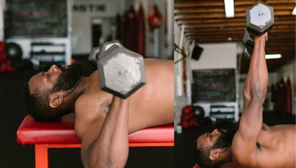 How to do dumbbell best sale bench press at home