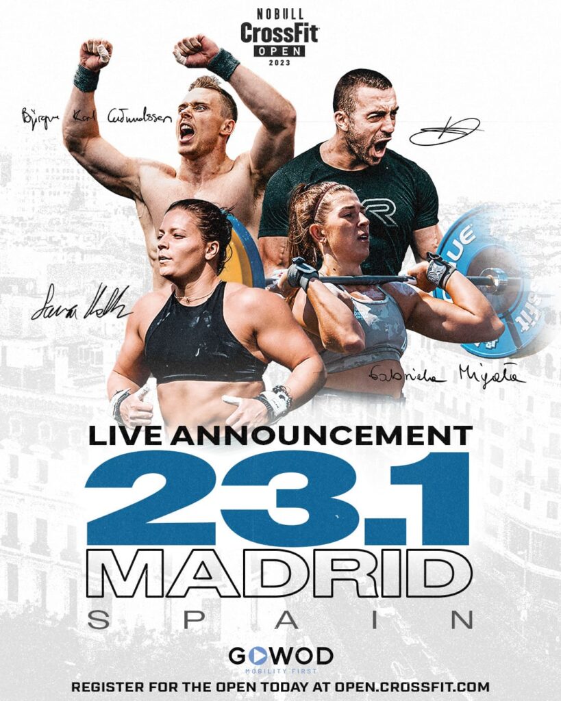 Madrid to Host 23.1 CrossFit Open Announcement with Horvath, Migala