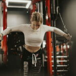 woman doing a cable crossover