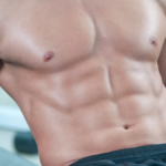 Six back close up during a workout