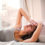 Woman waking up