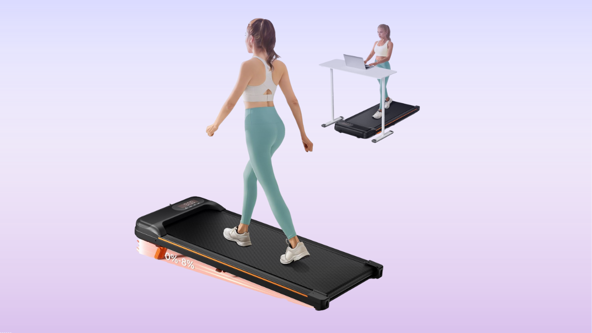 Woman on Walking Pad