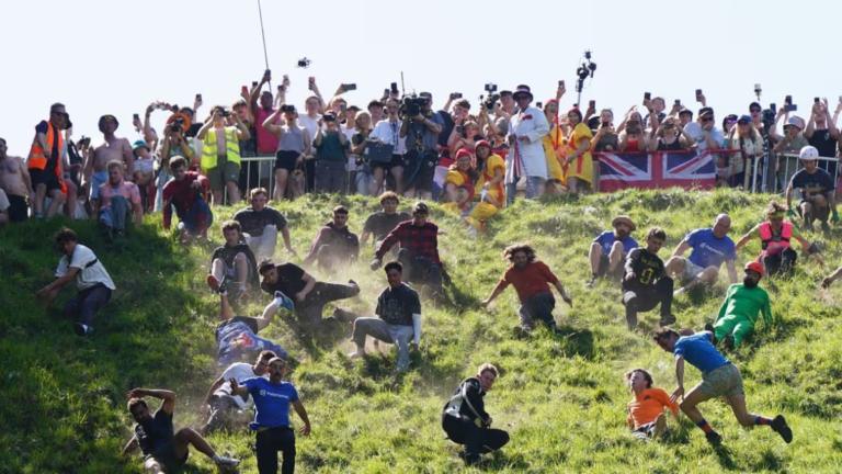 Youth Beats Experience at the Annual Cheese Rolling Race in Gloucestershire, England