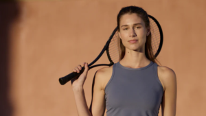 Woman playing tennis